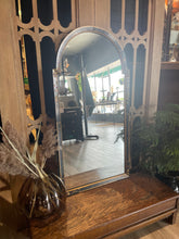 Load image into Gallery viewer, Vintage Imperial Furniture Company Grand Rapids Black framed Mirror with gold detail
