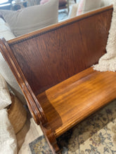 Load image into Gallery viewer, Wooden bench in a room with furniture and carpet
