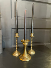 Load image into Gallery viewer, Vintage Gothic Brass Candlestick

