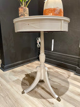 Load image into Gallery viewer, Vintage Drum Table with Brass Claw Feet
