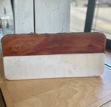 Load image into Gallery viewer, Rustic Wood &amp; Marble Serving Board

