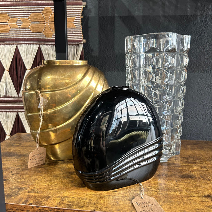 Solid Brass Vintage Art Deco Vase
