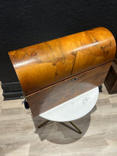 Load image into Gallery viewer, Vintage Burlwood Storage Trunk with Lock &amp; Key
