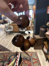 Load image into Gallery viewer, Vintage Wood Napkin Rings with Brass Inlay
