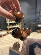Load image into Gallery viewer, Vintage Wood Napkin Rings with Brass Inlay
