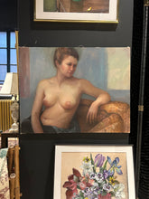 Load image into Gallery viewer, vintage handpainted nude painting
