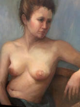 Load image into Gallery viewer, hand painted vintage nude painting
