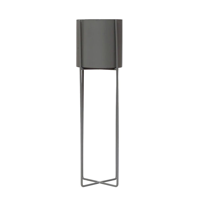 Grey Metal Planter Stand for a 6 inch pot