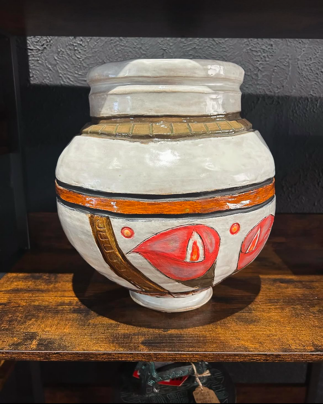vintage oversized hand thrown vessel