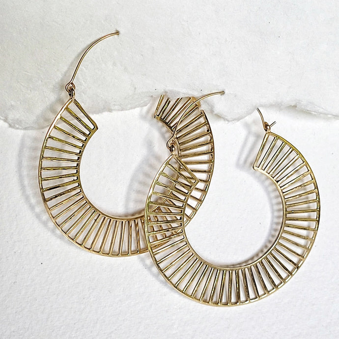 Large Brass Hoop Earrings