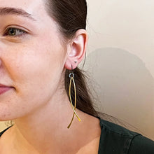 Load image into Gallery viewer, Classic &quot;Wave&quot; Earrings in Brass
