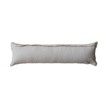Load image into Gallery viewer, Long rectangular pillow on a white background
