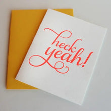 Load image into Gallery viewer, Heck Yeah! Greeting Card with coordinating envelope
