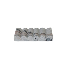 Load image into Gallery viewer, Marble soap dish with wavy pattern on a white background
