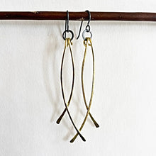 Load image into Gallery viewer, Classic &quot;Wave&quot; Earrings in Brass
