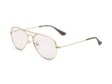 Load image into Gallery viewer, Gold-framed eyeglasses on a white background
