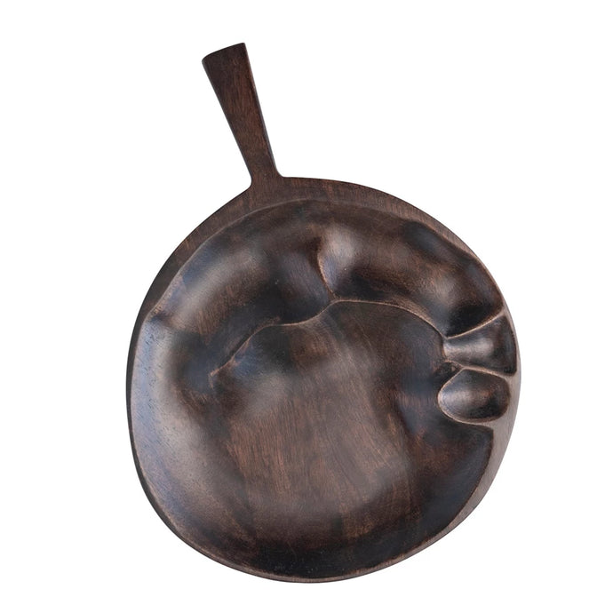 Acacia Wood Serving Board w/ Handle, Espresso Finish