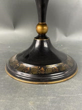 Load image into Gallery viewer, Vintage Black and Gold Three Tier Cake Stand
