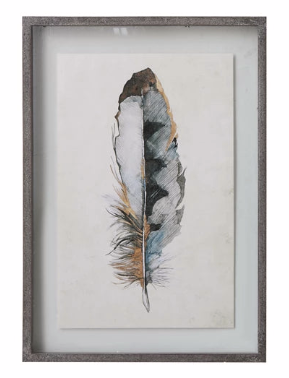 Framed Feather Wall Decor