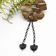 Load image into Gallery viewer, Half-Moon Labradorite Drop Earrings

