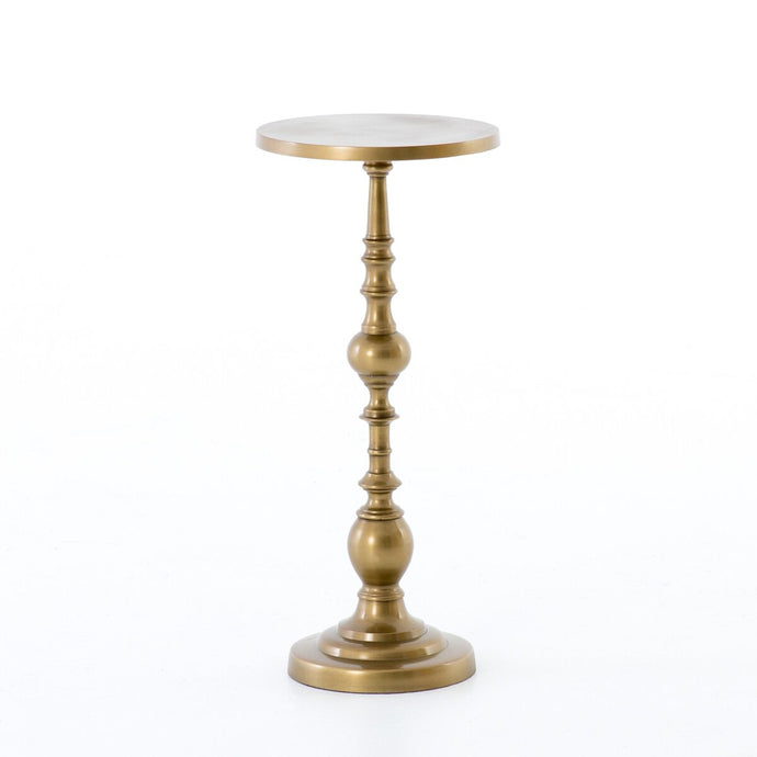 Gold side table  on a white background