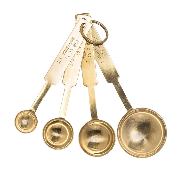 Stainless Steel Measuring Spoons, Set of 4, gold