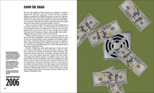 Load image into Gallery viewer, Pages from a book showing dollar bills and text on a green background
