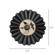 Load image into Gallery viewer, 3&quot; black scalloped round picture frame 

