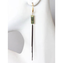 Load image into Gallery viewer, Green Hematite &amp; Chain Fringe Dusters

