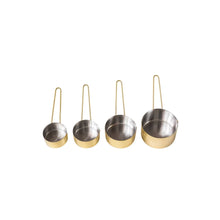 Load image into Gallery viewer, Gold finished stainless steel measuring cups
