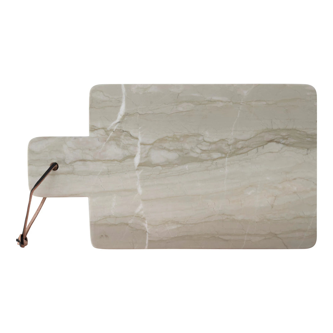 Marble Cutting Board with Leather Tie