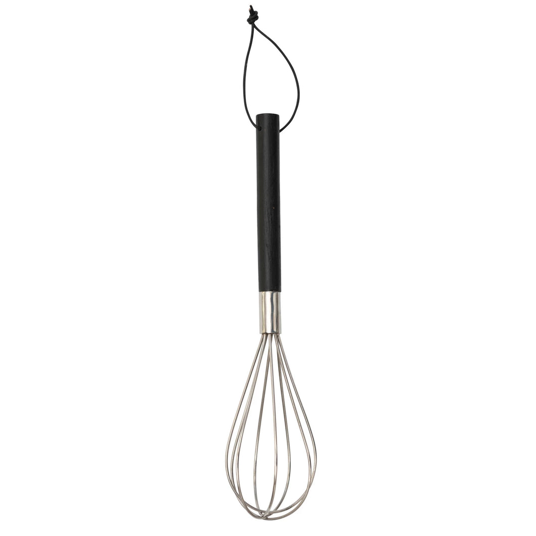 Stainless Steel Whisk with Black Mango Wood Handle