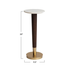 Load image into Gallery viewer, Wood and Marble Martini Table
