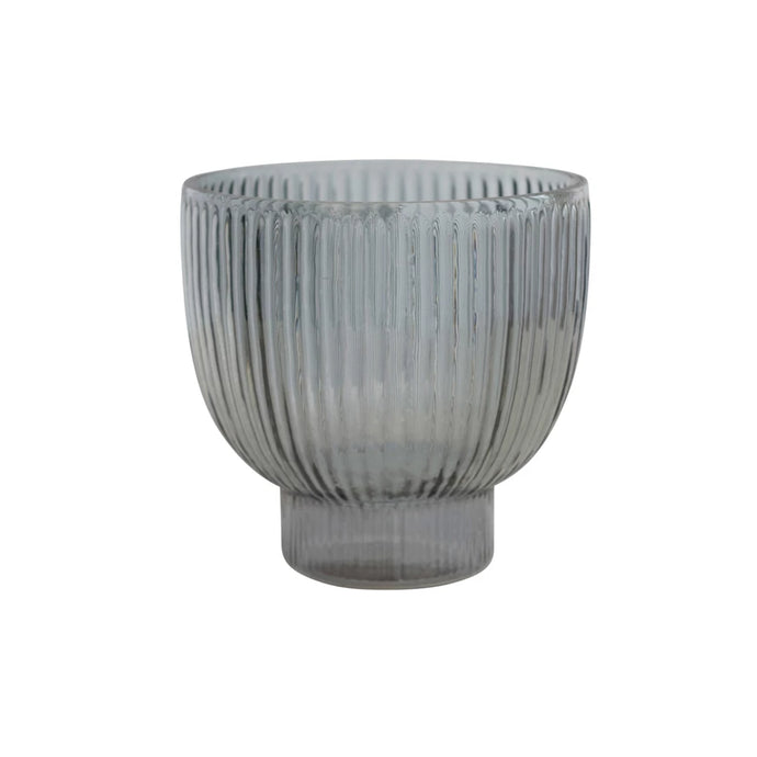 pleated glass planter 