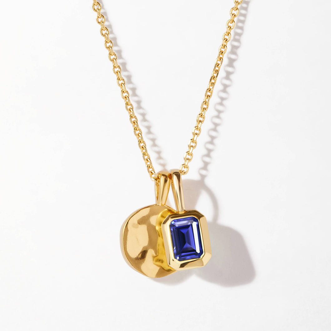 Spitfire Girl - Eternal Harmony Necklace - Gold Plated with Tanzanite gemstone