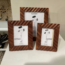 Load image into Gallery viewer, Dark Wood Strip Frame - Modern Twist Design

