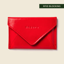 Load image into Gallery viewer, rfid blocking wallet in red

