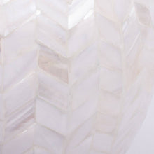 Load image into Gallery viewer, Chevron Mother of Pearl Table Lamp
