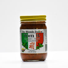 Load image into Gallery viewer, Jar of 'The Blonde Italian' Tom B. tomato basil laschetta on a white background
