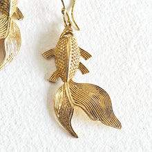 Load image into Gallery viewer, Brass Koi Fish Handmade Earrings
