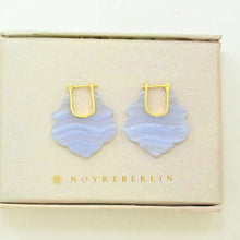 Load image into Gallery viewer, Catalina Earring Gold Plated - Blue Lace Agate

