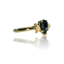 Load image into Gallery viewer, Double Crescent Black Onyx Ring
