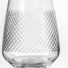 Load image into Gallery viewer, Clear glass with diamond pattern on a white background
