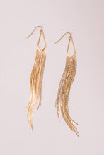 Load image into Gallery viewer, Jaeda Gold Chain Fringe Earrings
