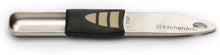 Load image into Gallery viewer, Adjustable measuring spoon with a black handle and visible brand logo on a white background
