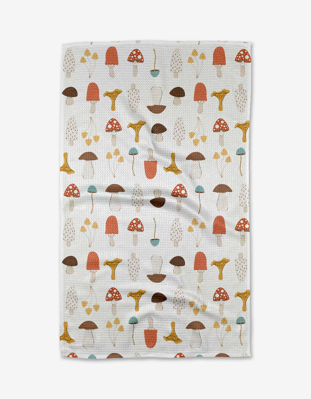 Geometry Multi colored mushroom patterned kitchen tea towel