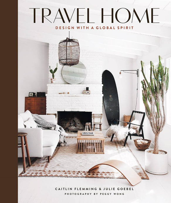 Book cover of 'Travel Home' with a modern living room interior design.