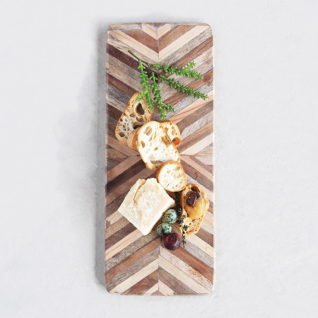 Chevron Mango Wood Cheese Board