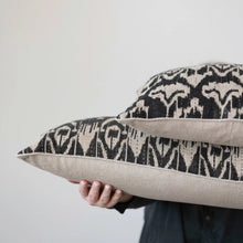 Load image into Gallery viewer, Ikat Linen Pillow with Chambray Backing
