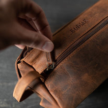 Load image into Gallery viewer, Buffalo Leather Toiletry Bag
